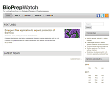 Tablet Screenshot of bioprepwatch.com